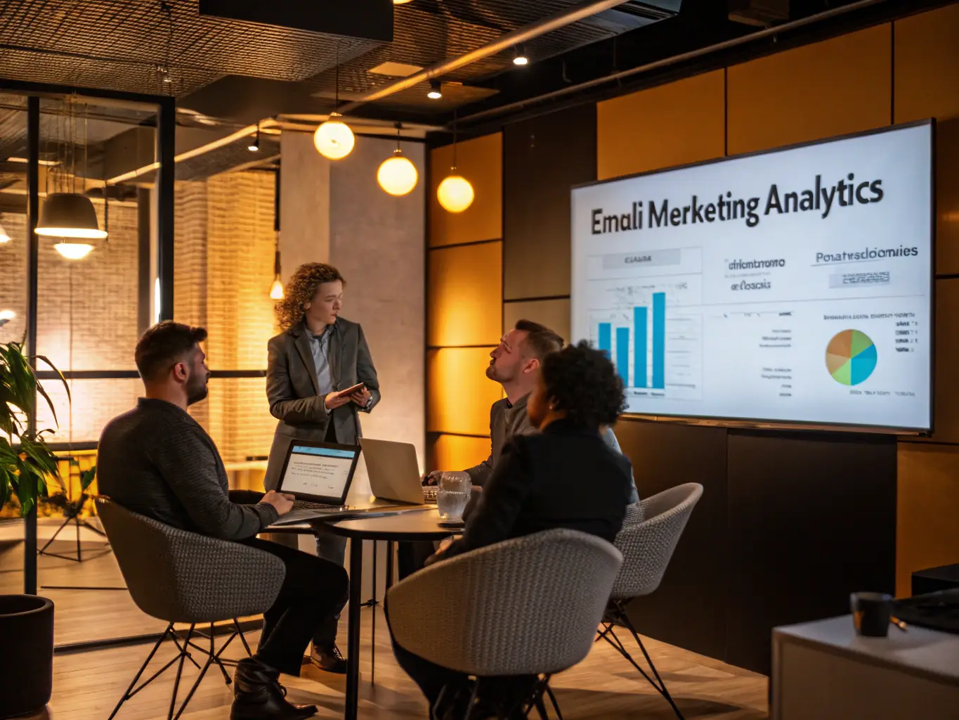 An image depicting a successful lead generation campaign, showing potential clients engaging with marketing materials and converting into valuable leads for SEA TOWN's clients.